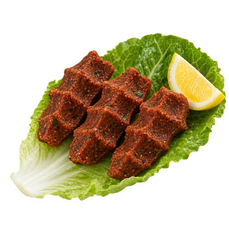 Çiğköfte auf Salatblatt