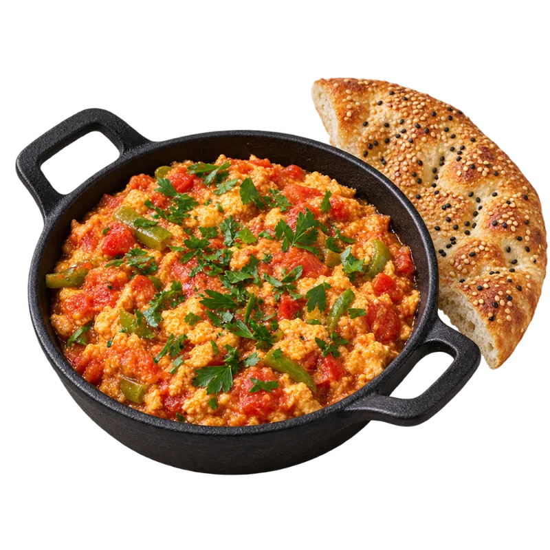 Menemen in der Pfanne